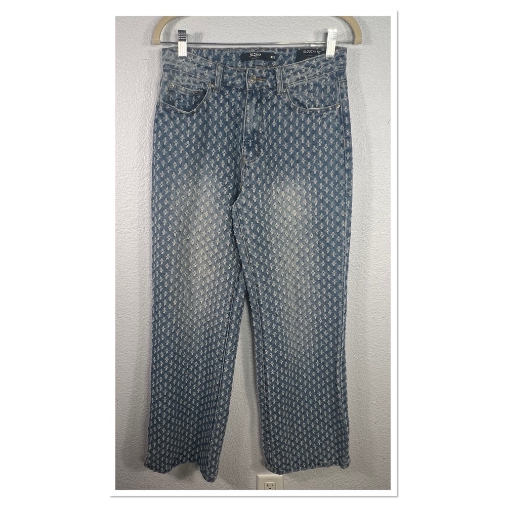 Jaded London Distressed Slouchy Fit Jeans Sz W25 Petite 100% Cotton - Picture 2 of 9